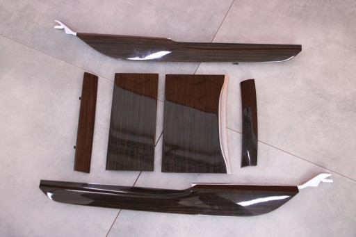 BMW 7' G11 G12 moulage OZDOBNE DEKOR tunnel console KOMPLET FINELINE BRAUN