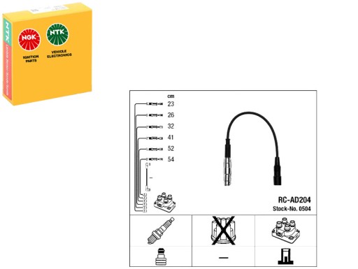 NGK504/RS7 - Кабели зажигания ngk ngk, 504