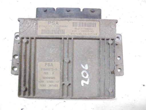 Контроллер двигуна peugeot 206 964117788002 1.4 9641177880