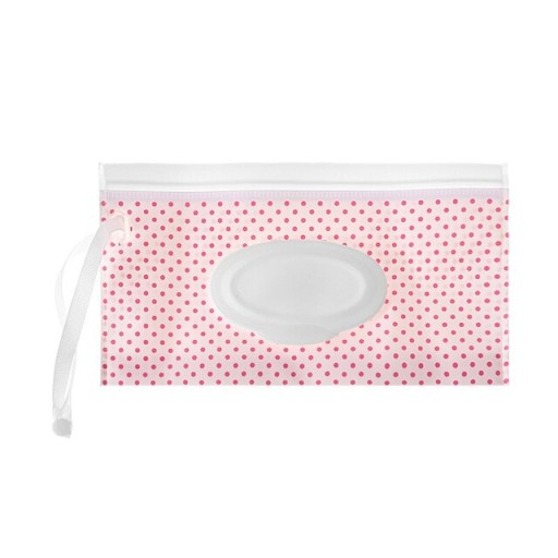 Багаторазові вологі серветки MilaBaby №C308B8 біло-рожеві