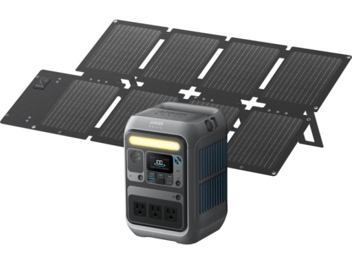 Anker solix c300x 288 wh блок питания электростанции + солнечная панель 60 вт