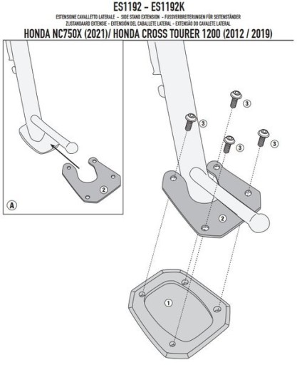 GIVI ES1192 РОЗШИРЕННЯ ПІДНІЖКИ HONDA NC750X (21)