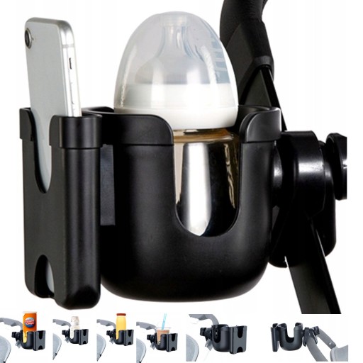 ПІДСТАКНИК 2в1, ТЕЛЕФОН, ПЛЯШКА ДЛЯ КОЛЯСКИ