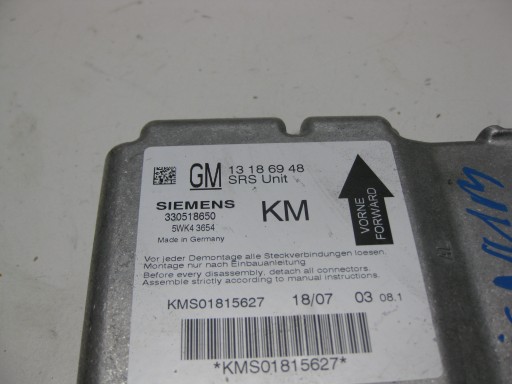 OPEL SIGNUM 07R LIFT modulo Z PINEM SENSOR airbag airbag 13186948