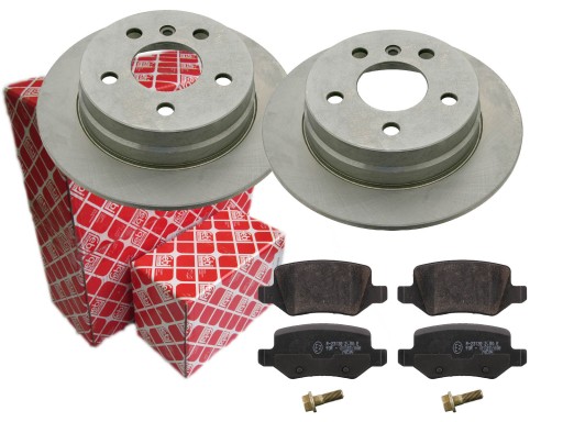 Диски + колодки FEBI задний MERCEDES A W169 B W245