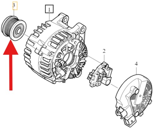 Зчеплення генератора 2.0 b4 d4 volvo s60 v60 xc90 xc60 xc40 s90 oe 30644031