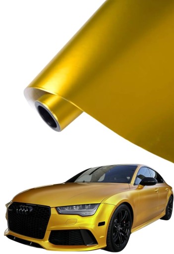 ЗОЛОТАЯ АТЛАСНАЯ ФОЛЬГА 20м x 152см ЗОЛОТО ХРОМ МАТОВЫЙ ЖЕМЧУЖНЫЙ АВТОМОБИЛЬНЫЙ ШПОН