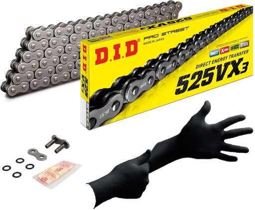 DID525VX3-122 - ПРИВОДНИЙ ЛАНЦЮГ DID 525 VX3 122 ЛАНКИ ЧОРНИЙ