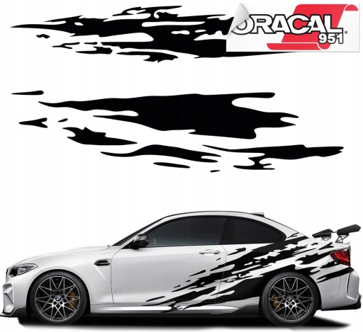 Наклейки для авто тема 4 листа цвета