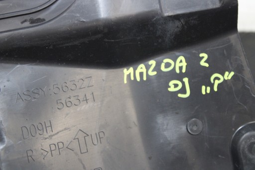 kryt kryt MOTORU pravá D09H-56341 MAZDA 2 II DJ LIFT