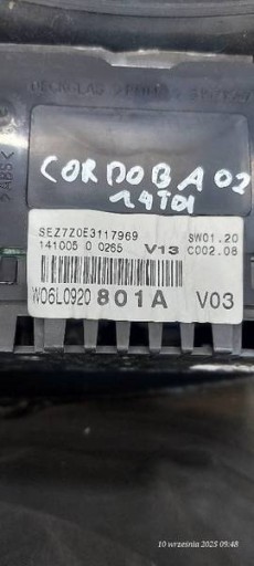 dials 6L0920801A SEAT CORDOBA 1.4 TDI