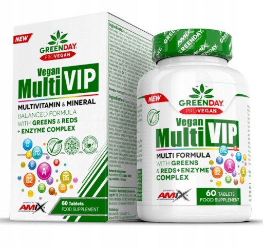 Amix Multi VIP 60tab Super mega Witaminy Weganskie