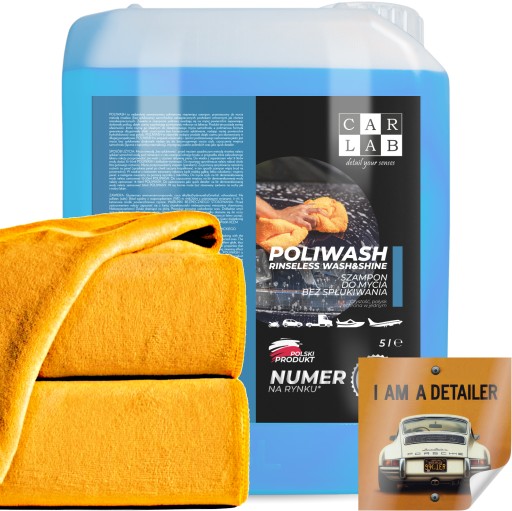 CARLAB POLIWASH БЕСПОЛОСКАТЕЛЬНЫЙ СИНИЙ ШАМПУНЬ ДЛЯ МОЙКИ АВТОМОБИЛЕЙ 5л