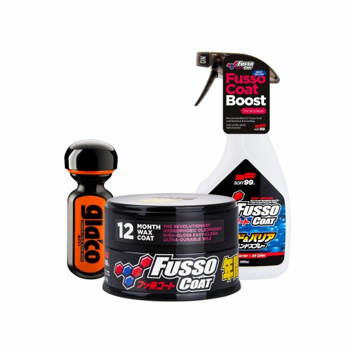 НАБОР ЗАЩИТЫ SOFT99 Fusso DARK Ultra Glaco Detailer Set для черного цвета