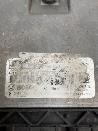 control unit of the engine computer FORD FIESTA 1.6 TDCI AV2112A650HF