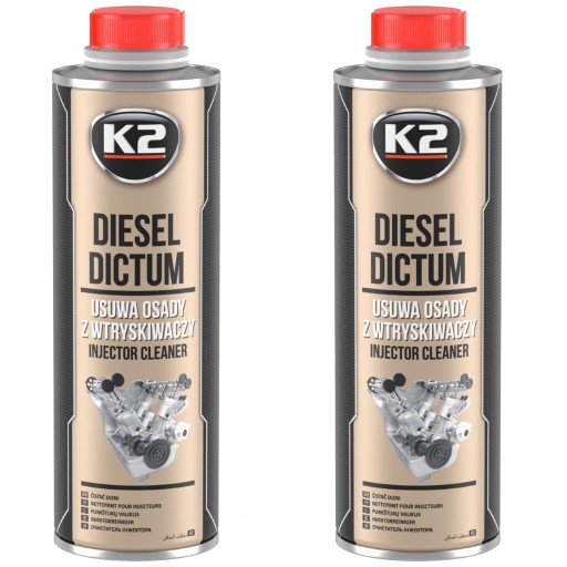K2 DIESEL dictum 0,5 л очищає дизельні уприскування x 2