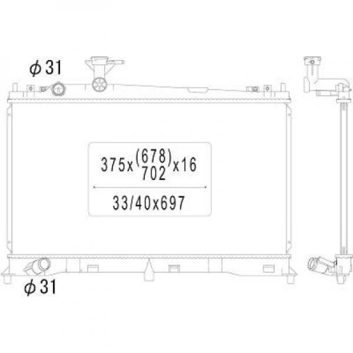 DCM2249 - Радіатор mazda 6 06 2002р