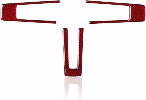 Декоративна наклейка для салону автомобіля з червоним