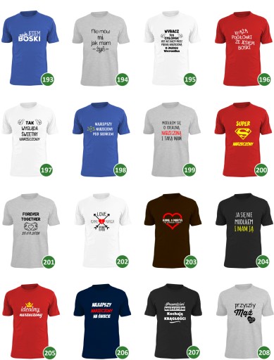 najlepszy narzeczony na świecie prezent urodziny 9639735387 Odzież Męska T-shirty ZL XOOTZL-9