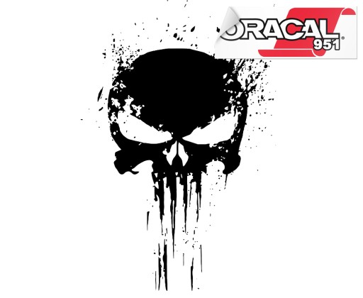 Наклейка для автомобіля PUNISHER 61x43 см матовий чорний