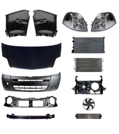 2003 - Renault Master 03-07 Бампер Ремінь Капот Крило