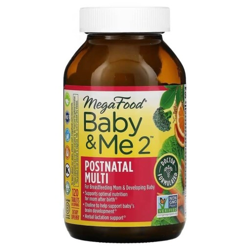 MegaFood Baby & Me 2 Postnatal Multi 120 tabs.