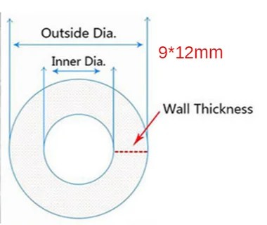 5714652994215 - Стиль 9x12 мм 5-метрова харчова силіконова трубка
