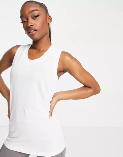 ЖІНОЧИЙ БІЛИЙ СПОРТИВНИЙ ТОП PUMA З ЛОГОТИПОМ S 1VAF