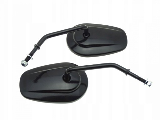 MT398Black - HARLEY DAVIDSON HD ЧЕРНЫЕ МЕТАЛЛИЧЕСКИЕ ЗЕРКАЛА