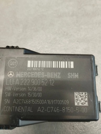 Mercedes-Benz GLC X253 module control unit A2229005212