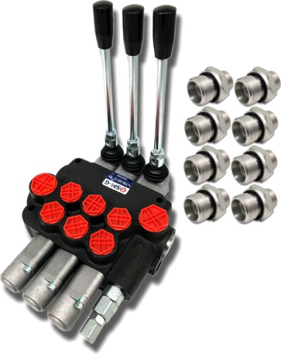 7674 - РОЗПОДІЛЬНИК HYDR. 3СЕКЦІЯ 80L ЗАСУВКА + З'ЄДНАННЯ