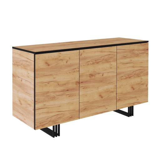 Комод Agat Meble KLARA 150 х 40 х 75 см крафтовий дуб золото матовий