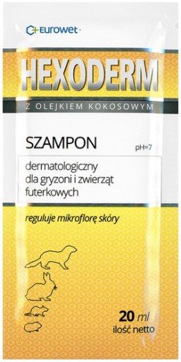 Hexoderm dermatologický šampón pre hlodavce vrecko 20ml 1 ks