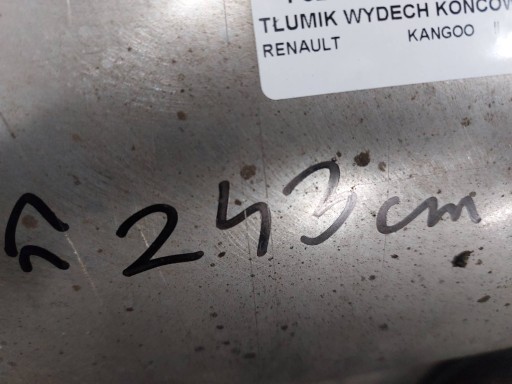 muffler, exhaust KONCOWY RENAULT KANGOO II 1.5 DCI
