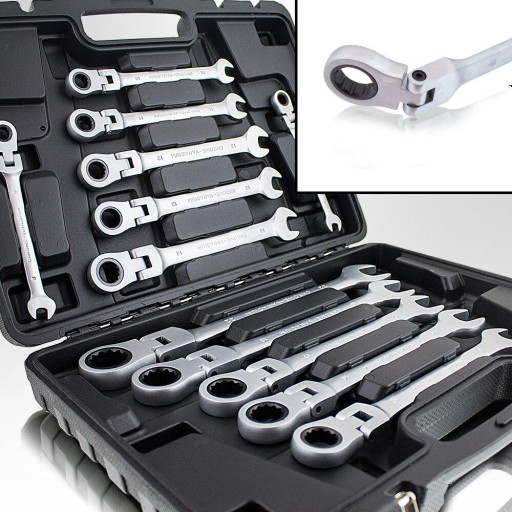 НАБІР ГАЙКОВИХ КЛЮЧІВ З ТРІСКАЧКОЮ 8-22 ММ