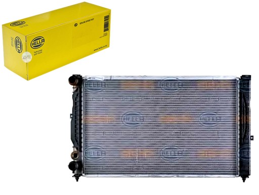 8MK 376 - Радіатор vw a4 passat 1.6-2.8 95-05 hella