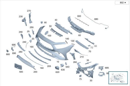 A2578803302 - Амортизатор бампера Mercedes CLS C257