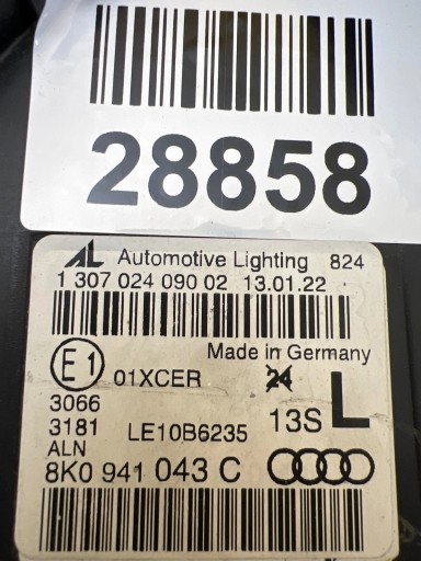 light left Audi A4 B8 8K0 Lift 12-16 Bi-Xenon 8K0941043C