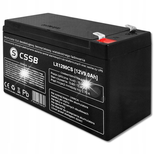 Необслуживаемый аккумулятор agm 12в 9ач для ибп, игрушечной сигнализации rtv