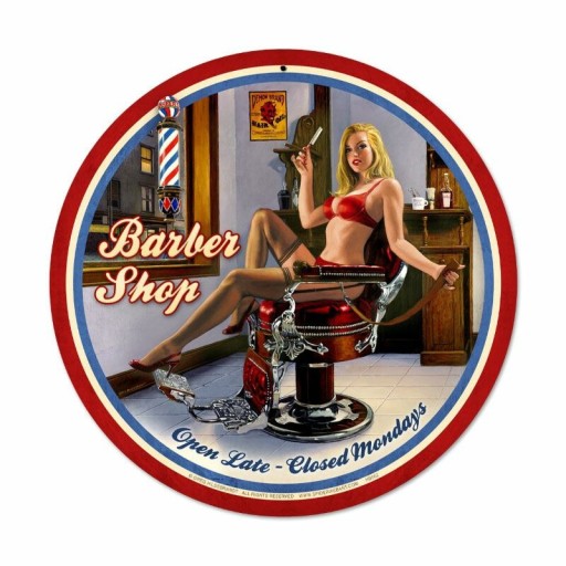 35x35 вивіска, Barber Sign Round, США хіт подарунок