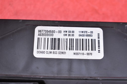 Centralina modulo CLIMATIZZATORE ARIA CONDIZIONATA 9677334580 CITROEN C4 PICASSO e 1.6 VTI 120 KM