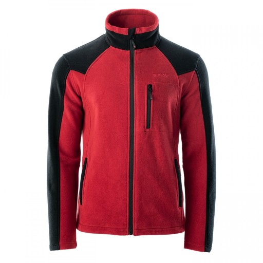 PÁNSKY FLEECE MONAR DARK RED/BLACK - XL