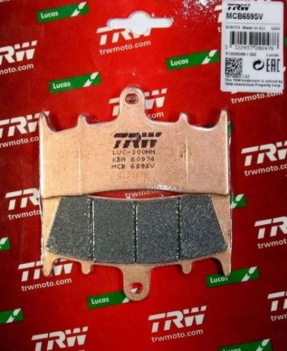 MCB659SV - КОЛОДКИ ВЕТЧИНЫ ПЕРЕДНИЕ TRW KAWASAKI ZRX1200 R 01-06