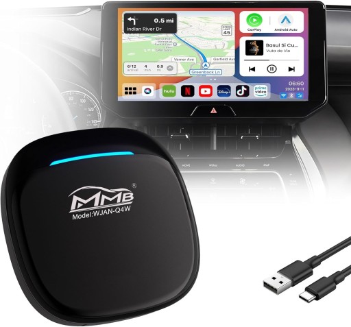 Беспроводной адаптер MMB CarPlay Box MMB MAX 4.0 2024 8-ядерный 8+128