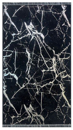 Dywan Neva 160x230 Marmur Srebrny Czarny Glamour Antypoślizgowy
