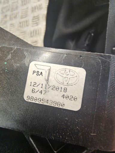 EXPERT JUMPY III trim gear lever changes of the gear 2.0HDI 9809543980
