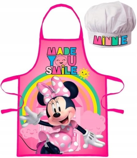 Kids Euroswan Minnie Mouse рожевий дитячий фартух + шапочка кухаря