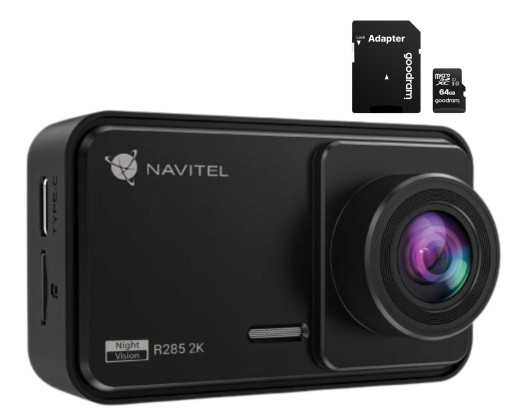 Комплект відеореєстратора Navitel R285 2K QHD + карта MicroSD GOODRAM 64GB