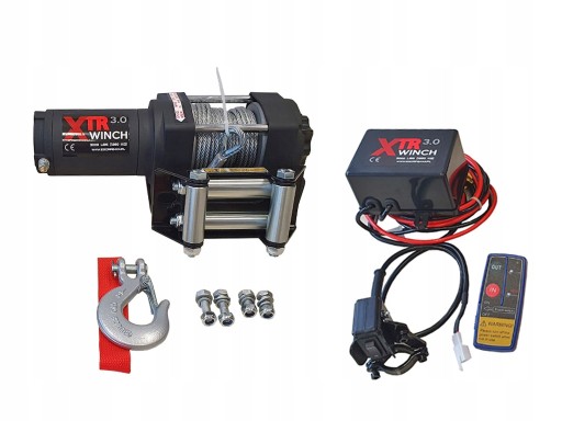 Лебедка XTR 3000 фунтов 1,3 т стальной квадроцикл ATV Plug