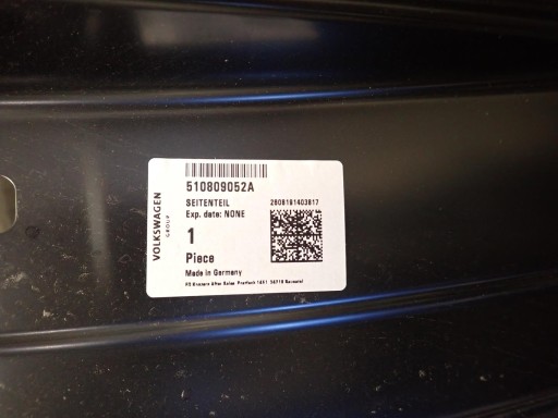 fender rear part rear right VW SPORTSVAN 2014- 510809052A